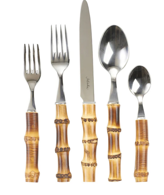 Bamboo Flatware 5pc Place Setting - Natural