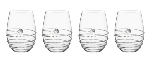 Amalia Stemless White Wine Glass Set/4